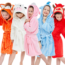 Children's Dressing Gown Baby Animal Bathrobe Girls Pajamas Hooded Beach Towel Kids Sleepwear Boy Bath Robe Toddler Pyjama Robes 2024 - buy cheap