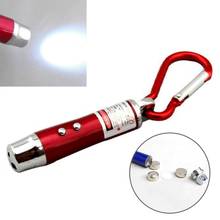 Keychain UV Torch Laser Pen Pointer Beam Infrared 3 In 1 Mini LED FlashLight Portable Laser Torch/counterfeit Flashlight 2024 - buy cheap