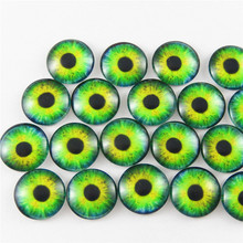 18MM 20Pcs Cameo Base Cover Embellishments Supplies Dragon Lizard Frog Round Glass Cabochon Mix Eye Cartoon Butterfly Cabochons 2024 - buy cheap