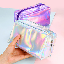 2018 New Square Cosmetic Bag Laser Holographic Purse Makeup Bag Beauty Case Colorful Travel Organizer Toiletry Bag Neceser Mujer 2024 - buy cheap