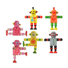 Wooden 1 Pc Transformation Robot Puzzles Kids Toys Early Educational Intelligence Birthday Gifts For Children Boys 2024 - buy cheap