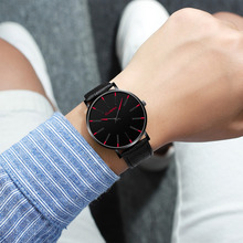 Reloj de pulsera casual de acero inoxidable con esfera de cuarzo y reloj de reloj negro para mujer 2024 - compra barato
