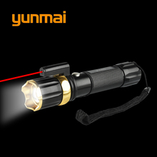 Новый красный лазер + Новый Xm-l T6 светодиодный охотничий фонарь, 5000 люмен, тактический фонарь, перезаряжаемый аккумулятор 18650 или Aaa 2024 - купить недорого
