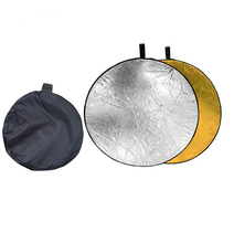 32 inch 80cm Handhold Multi Collapsible Portable Disc Light Reflector for Photography 2in1 Gold and Silver 2024 - buy cheap