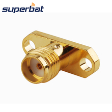 Superbat SMA 2 Hole Panel Mount jack with Long Dielectric and Solder Post RF Coaxial Connector 2024 - купить недорого