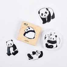 45 pçs/lote Bonito Panda Animais Decoração Adesivos Autocolantes Dos Desenhos Animados Adesivos DIY Diário Etiqueta Scrapbook Papelaria Adesivos 2024 - compre barato