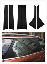 Car Styling Fit For 2017 2018 Peugeot 3008 GT Line Accessories Black B Pillar Posts Carbon Stickers Window Trim Sticker 2024 - buy cheap