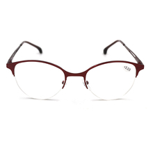 Очки для чтения унисекс для женщин и мужчин, очки кошачий глаз, очки с увеличительным стеклом, очки для зрения, титановая полуоправа 2024 - купить недорого