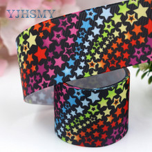 YJHSMY I-19116-346,38mm 10yards Colorful stars Cartoon Ribbons Thermal transfer Printed grosgrain,DIY Gift wrapping materials 2024 - buy cheap