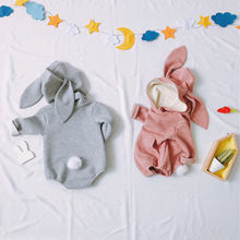 Fashion Cute Baby Jumpsuits 0-24M Newborn Toddler Baby Girls Boys Hooded Romper Jumpsuit Casual Outfits 2024 - buy cheap