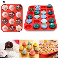 12 /24Cup Silicone Mold Muffin Cupcake Cookies Baking Pan Non Stick Dishwasher Microwave Safe Silicone Baking Mold Tray Bakeware 2024 - buy cheap