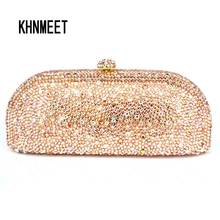 LaiSC Champagne Evening Clutch Bag Crystal Party Purse Female Chain Bag Luxury Rhinestone Wedding Bag Bridal Clutch SC305 2024 - buy cheap