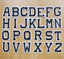 Refletor de letras do alfabeto inglês A-Z 1 peça-bordado em ferro para roupas colar emblema bolsa costura 2024 - compre barato