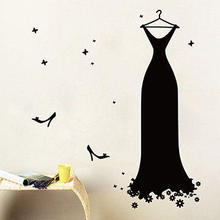 Clothes Shop Vinyl Wall Decal Fashion Dress Wedding Veil Mural Art Wall Sticker Lady Clothing Store Window Glass Home Decoration 2024 - buy cheap