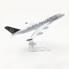 Aeronave aviador da escala 1/400, modelo da aliança star tailandesa, 16cm, avião b747, brinquedo infantil, presente para coleção 2024 - compre barato