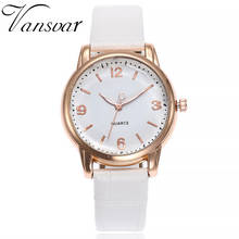 Vansvar Women Bamboo Grain Wristwatches Luxury Fashion Casual Quartz Leather Strap Watches Clock Relogio Feminino #5/22 2024 - buy cheap