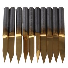 20pcs Premium Quality Titanium Coated Carbide 0.1mm PCB Engraving CNC Bits 30 Degree 1/8" Shank 2024 - buy cheap