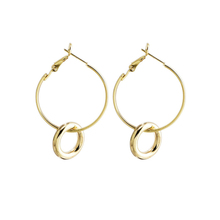 New Jewelry Earrings Brincos Popular Fashion Simple Circular Earrings For Women Versatile Gold Earrings Wholesale 2024 - buy cheap