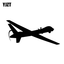 YJZT-pegatina de vinilo para vehículo aéreo, pegatina de 12CM x 5,4 CM, UAV, depredador, piloto, negro/plata, C3-0160 2024 - compra barato