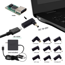 Разъем адаптера питания для ноутбука, штепсельная вилка постоянного тока, USB Тип C, гнездо для универсального разъема, конвертер для Lenovo для Asus, зарядное устройство для ноутбука 2024 - купить недорого