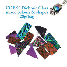 Free Shipping wholesale price 5bags mixed colors and shapes COE90 Dichroic Glass fusing in glass Microwave Kiln 2024 - buy cheap
