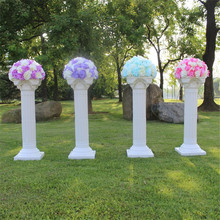 51 Hydrangea Rose Wedding Road Guide Flower Activity Scene Roman Column Decoration Photography Props 2024 - compre barato