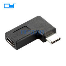 Новинка 2017, угловой адаптер USB 3,1 Type-C под прямым углом, разъем USB type-c типа «Папа-мама», адаптер-переходник, USB3.1 2024 - купить недорого