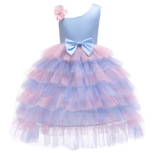 Elegant Princess Baby Girls Party Dress for Wedding Mesh Shoulder Bow Dresses for Kids for Girl Baby Kids Clothes Christmas 2024 - buy cheap