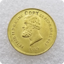 1859 Бразилия 5000 Reis КОПИЯ монет 2024 - купить недорого