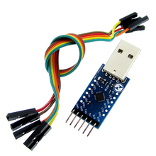 Последовательный преобразователь с USB 2,0 на TTL UART 6PIN, модуль CP2104 STC PRGMR, замена CP2102 с кабелями Dupont 2024 - купить недорого