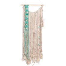 Nórdico tapeçaria de parede tapeçaria macrame mão-feito tingido bohemia borla boho decoração de casa presente 2024 - compre barato