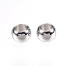 PandaHall-20 piezas de acero inoxidable 304, 8x5mm, accesorios de joyería, cuentas de agujero grande 2024 - compra barato
