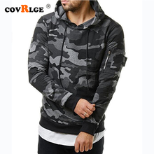 Covrlge casaco com capuz camuflado masculino, blusão com capuz camuflagem slim da moda casual para homens, streetwear 2019 2024 - compre barato