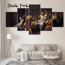 Lienzo de pintura de jacquar Louis David, 5 piezas, arte de pared, pintura Modular, póster, impresión, sala de estar, decoración del hogar 2024 - compra barato