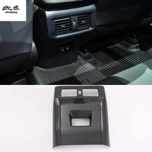 1pc Car sticker ABS carbon finber grain rear air conditioning outlet decoration cover for 2019 Toyota RAV4 car accessories 2024 - buy cheap