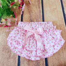 Valentine Baby Girls outfit  ,Ruffle Baby Bloomers ,Sweet Pink heart baby shorts,baby bloomer in heart print 2024 - buy cheap