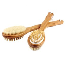 Body Brush for Dry Skin Brushing Back Scrubber for Skin Exfoliating and Cellulite Bamboo Bath Brush with Long Handle Shower 2024 - buy cheap