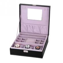 Lock Design Jewelry Watch Earrings Rings Necklaces Box Organizer Mirror Storage Case Jewelry  Dispaly Box 2024 - buy cheap