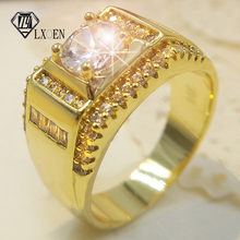 LXOEN Gothic Men Bling Rings Party Jewelry Gold Silver Color Titanium Stainless Steel Punk Men Rings Accessories anillos anel 2024 - buy cheap