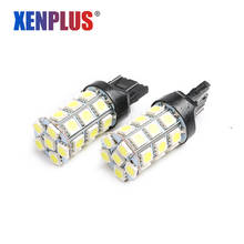 Xenplus 2PCS T20 Car light W21W 27 SMD 5050 LED WY21W 7440 DRL Auto Car Brake Turn Stop Rear Bulb Lamp DC 12V Yellow 2024 - buy cheap