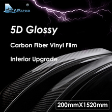 Velocidade do ar de 200mm X 1520mm 5D Warp Carro Motocicleta Adesivos de Carro De Fibra De Carbono Filme De Vinil Brilhante Acessórios de Automóveis Carro styling 2024 - compre barato