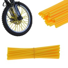 Yellow 72PCS Wheel Rim Spoke Skins Covers Wrap Decor Protector for MX Motocross Dirt Pit Bike Enduro Supermoto Honda Suzuki KTM 2024 - buy cheap