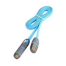 Красочные кабель micro usb 8pin 2 в 1 синхронизации данных зарядный кабель usb для iphone 5 6 6s plus быстрое зарядное устройство кабель для samsung s4 s5 S6 2024 - купить недорого