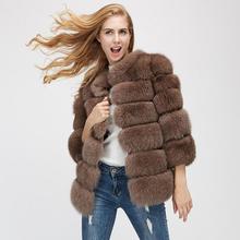 XS-4XL fashion Winter Women Luxury Faux Fox Fur Coat Long Sleeve Warm jacket Thicker Fake Fox Fur OutwearColete Feminino L1714 2024 - buy cheap