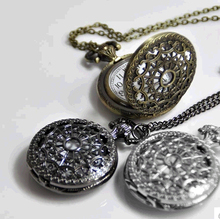 Антикварные часы A spider's web necklace, бронзовые, черные, серебряные кварцевые карманные часы, женские наручные часы, подвеска 10 шт./лот 2024 - купить недорого