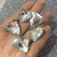 Botões cristal strass 50 pol. para cabeceira e sofá 23mm botões triângulo vidro strass roupas artesanato acessórios de costura 2024 - compre barato