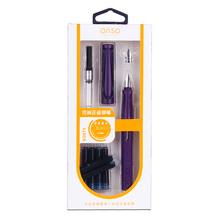 Caneta tinteiro para correção de postura de estudantes, conjunto de canetas tinteiro dupla colorida para escrita criativa oaso, fonte escolar 2024 - compre barato