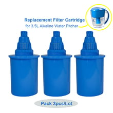 3-Pack Alkaline Water Filter Pitcher Cartridge Replacement for 3.5L Alkaline Ionizer Water Filter Purifier Alka Water Jug system 2024 - buy cheap