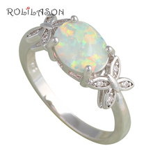 Engagement Rings for women High Quality White fire Opal Silver Stamped fashion jewelry Rings USA size #8 #7 #6 #9 #10 OR657 2024 - buy cheap