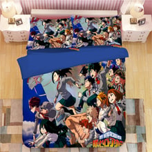 Conjunto de edredom e capa de travesseiro 3d, estampado para boku no hero academia 2024 - compre barato